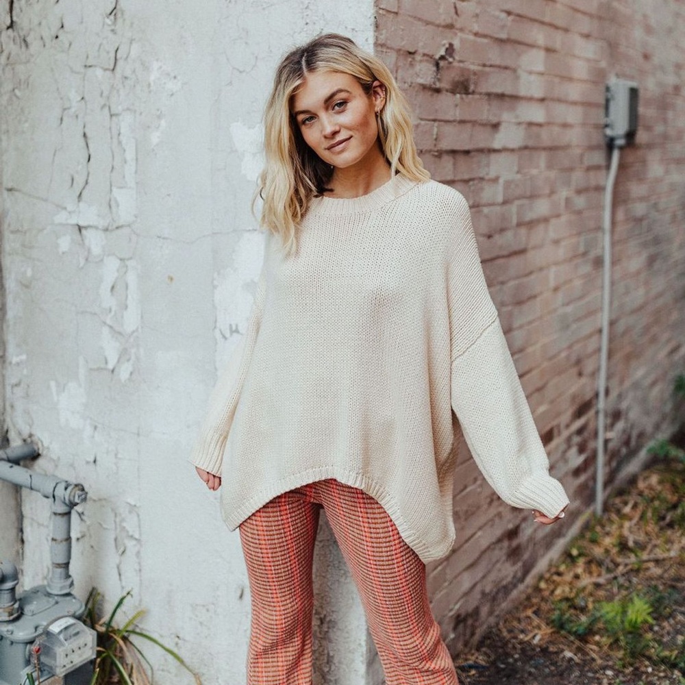Oversized Soft Knit Sweater Oatmeal